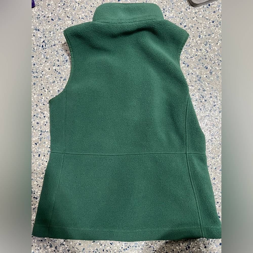 L.L. Bean Forest Green Fleece vest - Picture 3 of 3
